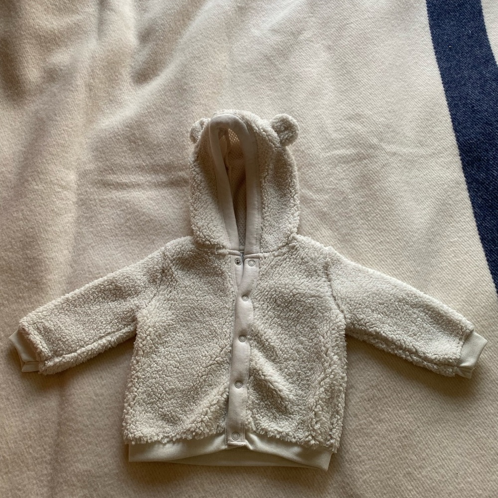 Carter's Cream Fleece Hoodie with Bear Ears